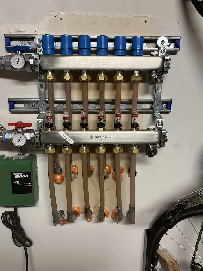 Plumber performing Gas Leak Detection at a residential property in Ava